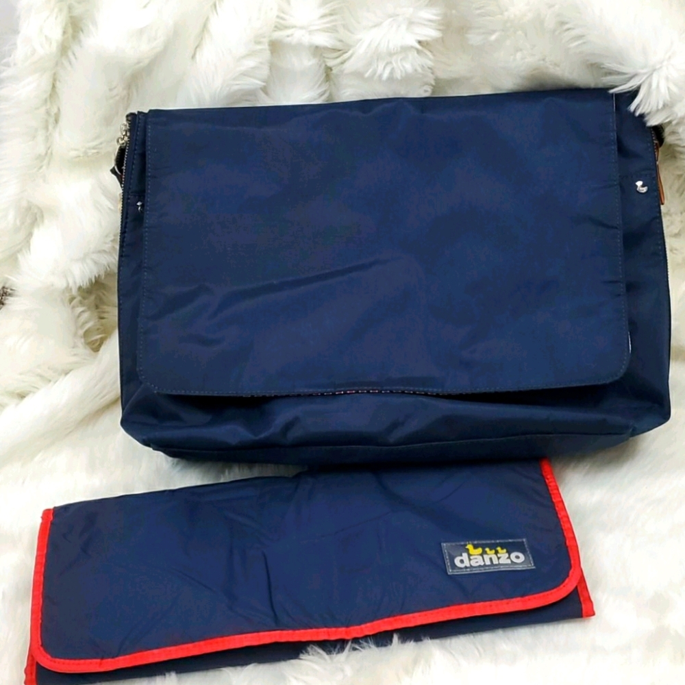 Danzo blue diapers messenger bag purse